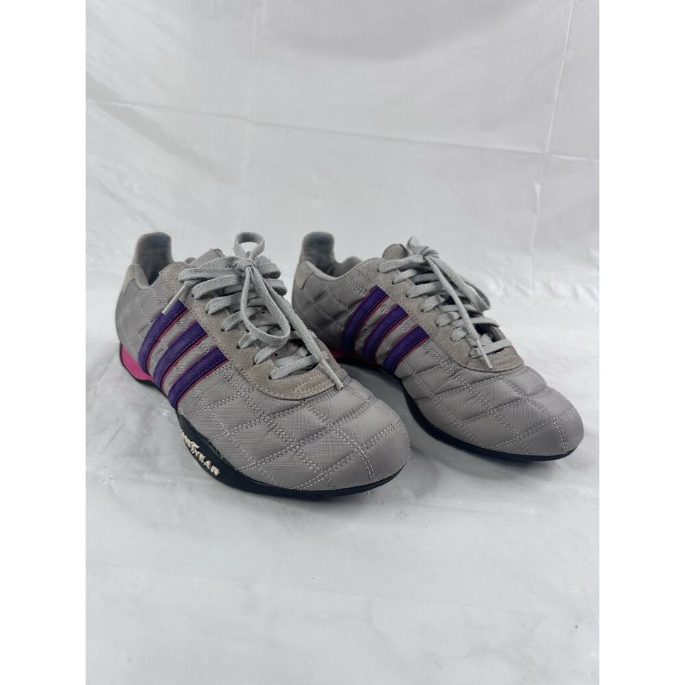 Adidas Womens Tuscany Racing Driving Shoes TEAM GOODYEAR Grey Purple Sample Sz 7